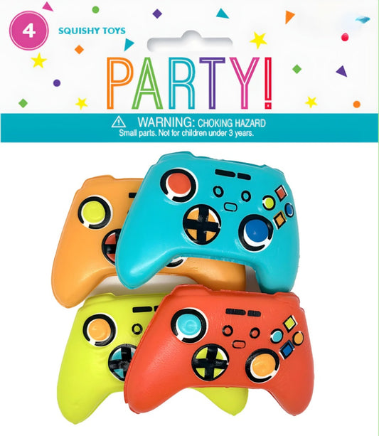 4 SQUISHY GAME CONTROLLER TOYS