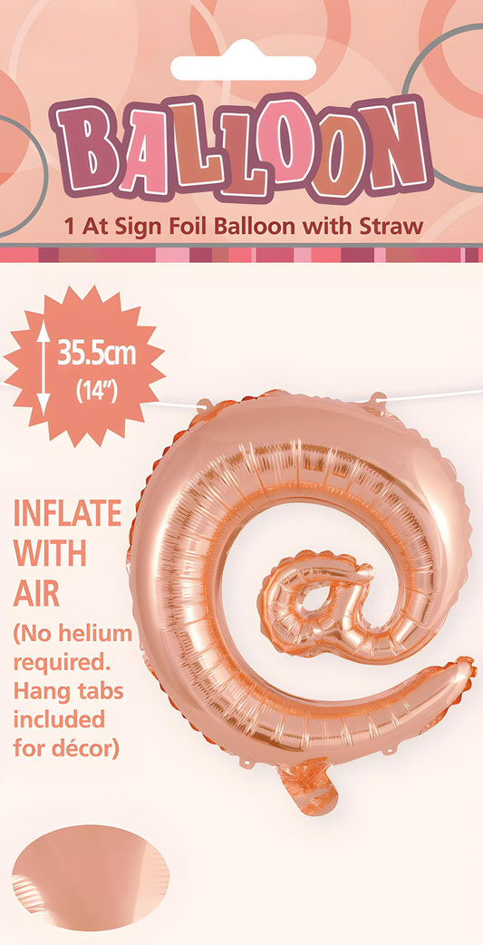 At Sign Foil Balloon 35cm (14inch) Rose Gold @