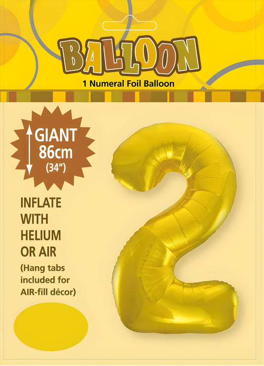 NUMERAL FOIL 34" PKG- GOLD 2