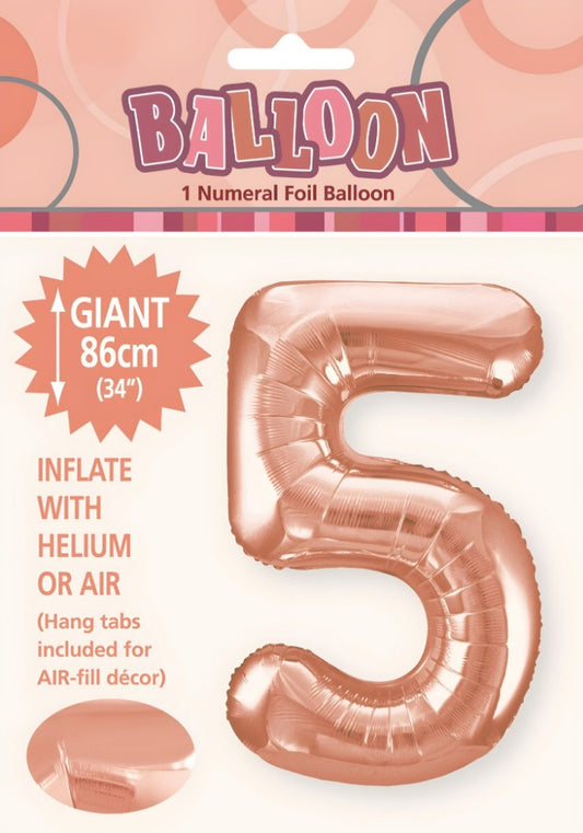 NUMERAL FOIL 34" PKG-R/GOLD 5
