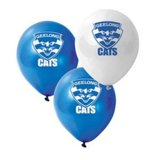 AFL Geelong Cats Latex Balloons Pack of 25 Party Decoration