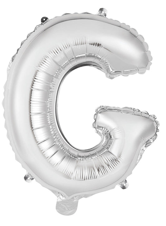 Silver Letter G Foil Balloon 35cm