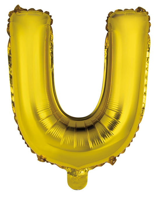 Foil Balloon 35cm Gold U