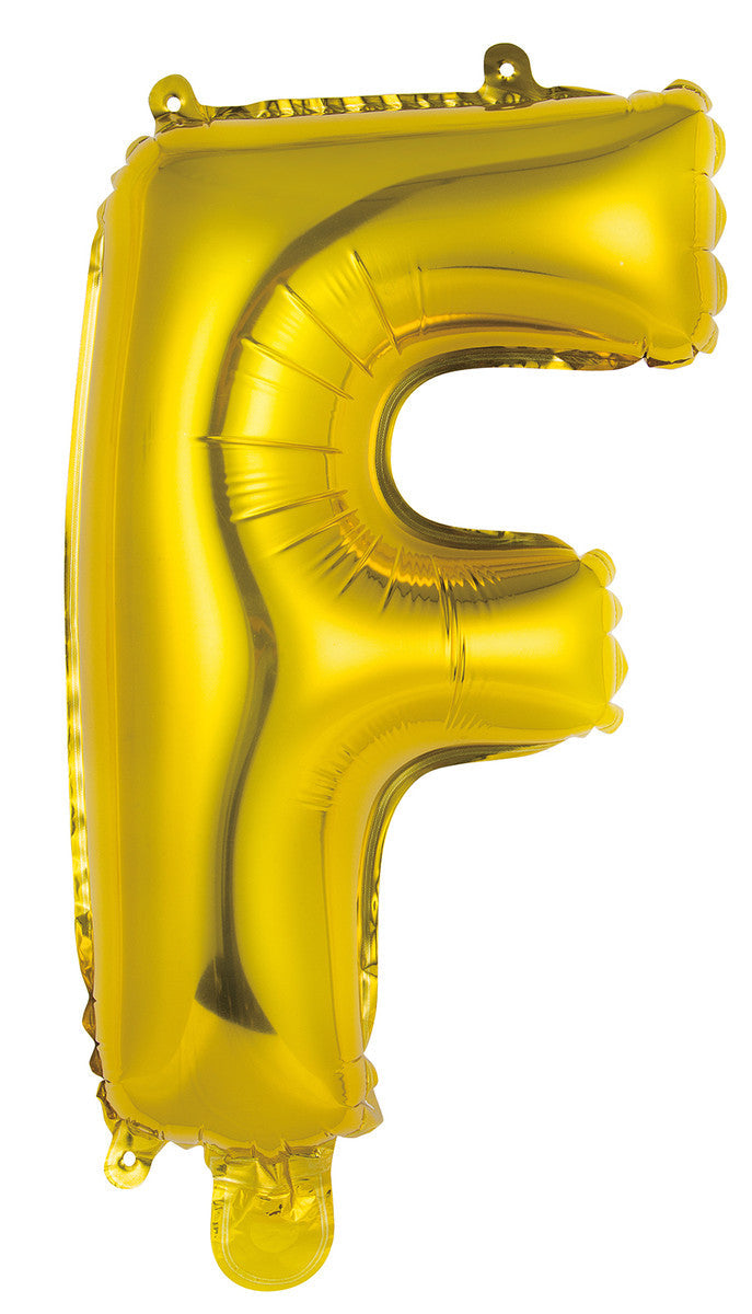 Gold Letter F Foil Balloon 35cm