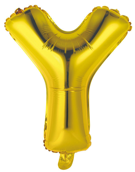 Foil Balloon 35cm Gold Y