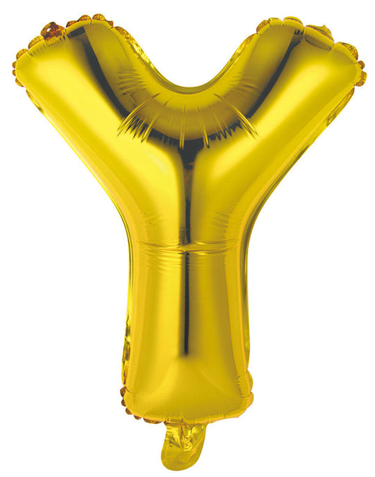 Foil Balloon 35cm Gold Y
