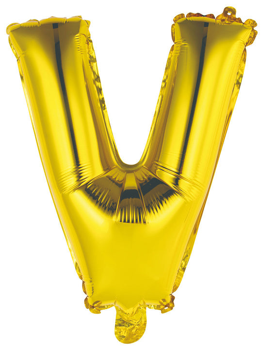 Foil Balloon 35cm Gold V