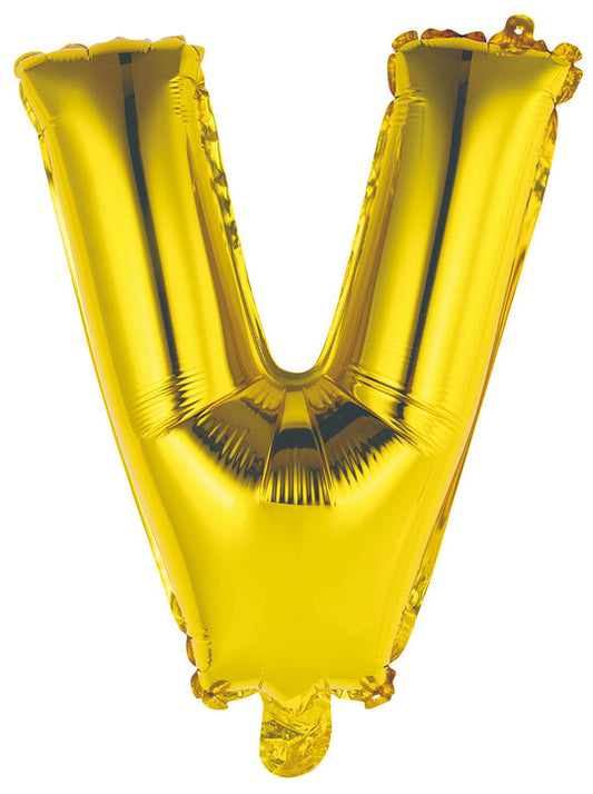 Foil Balloon 35cm Gold V