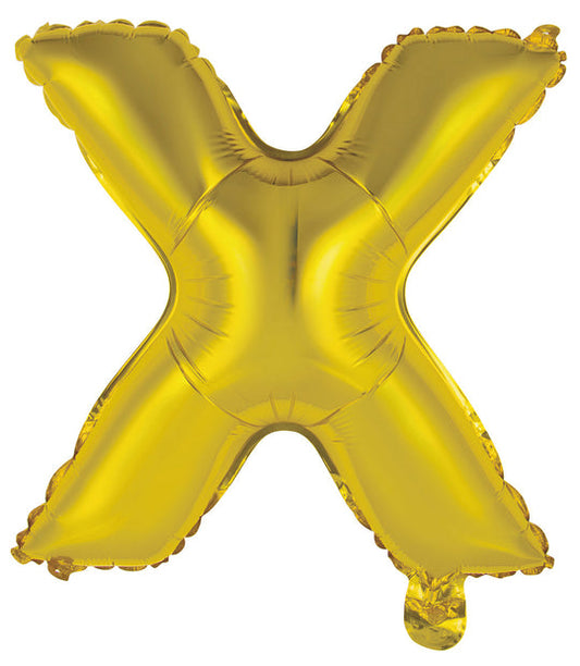 Foil Balloon 35cm Gold X