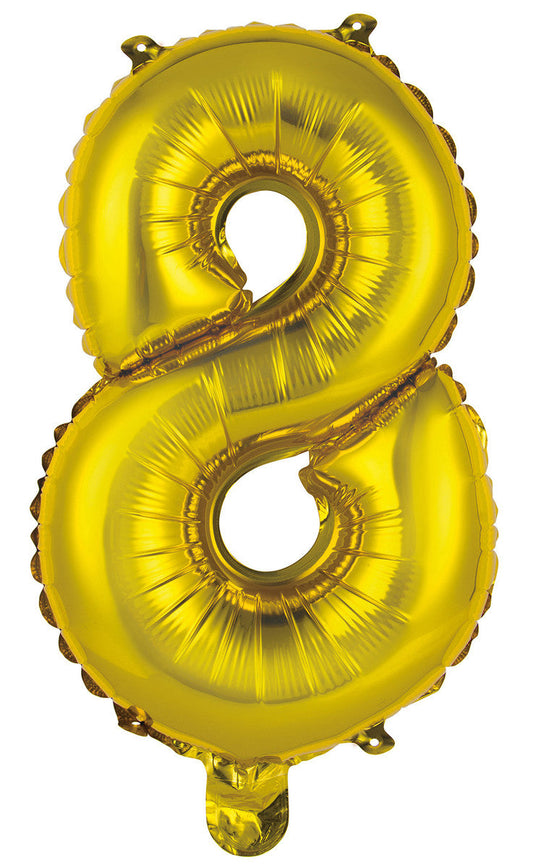 Foil Balloon 35cm Gold 8