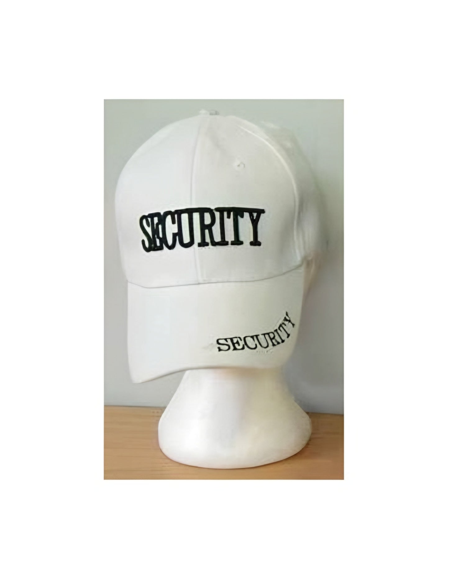 Security Cap Hat Black Adjustable Uniform Work Cap