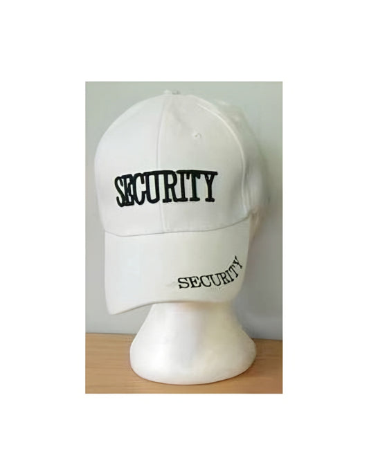 Security Cap Hat Black Adjustable Uniform Work Cap
