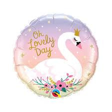 Foil Balloon 18"(45cm) Oh Lovely Day Swan