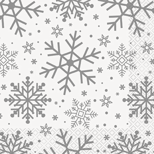 SNOWFLAKE G & S 16 LUNCH NAPKINS