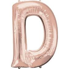 Anagram Large Foil Letter D Rose Gold