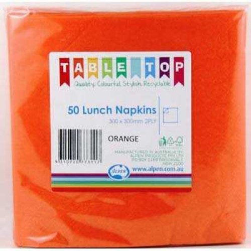 Lunch Napkins Orange Pack of 50