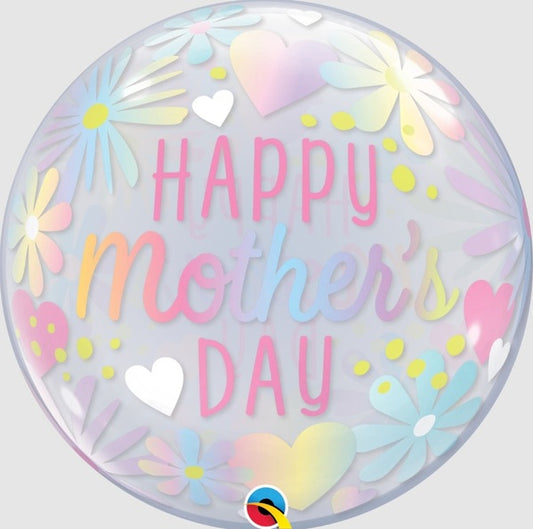 Bubble Balloon 22" Mother's Day Floral Pastel