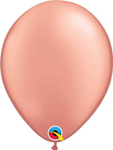 5" BALLOON METALLIC ROSE GOLD PACK OF 100