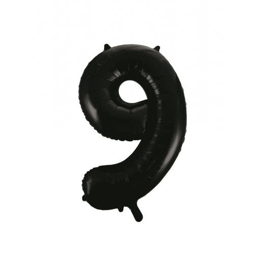 Large Foil Number Balloon 34"(84cm) Black 9