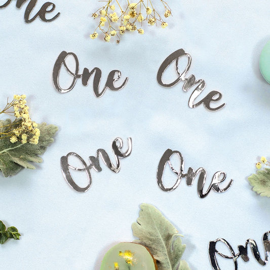 One Foil Jumbo Confetti Silver Pack Of 20