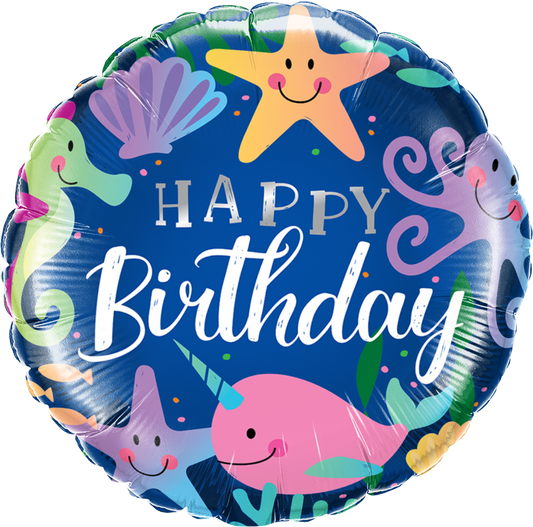Birthday Fun Under The Sea Foil Balloon 18"