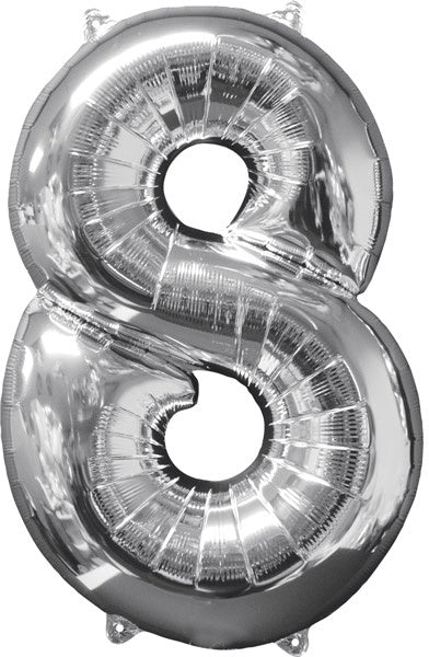 Foil Balloon Medium Size Silver #8