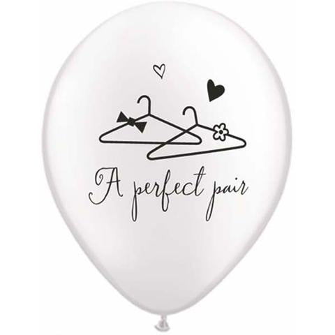 11" PRINT A PERFECT PAIR LATEX BALLOONS PACK OF 50