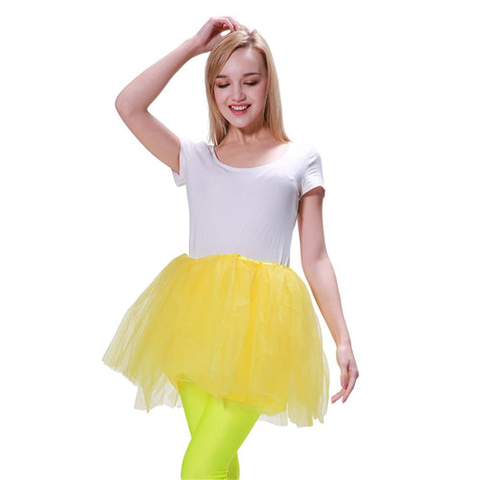 Adult Yellow Tutu Skirt – Lightweight Layered Tulle Costume Accessory for Dance, Parties & Dress Up