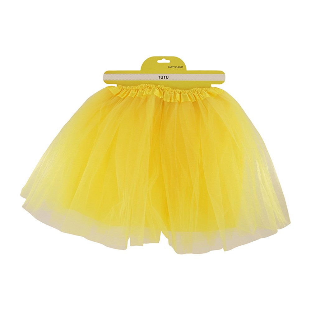 Adult Yellow Tutu Skirt – Lightweight Layered Tulle Costume Accessory for Dance, Parties & Dress Up