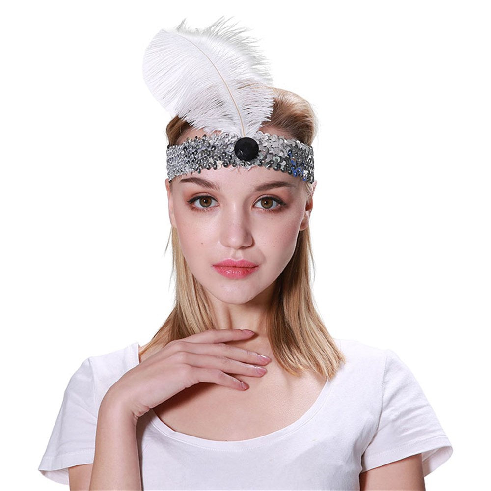 Flapper Headband White