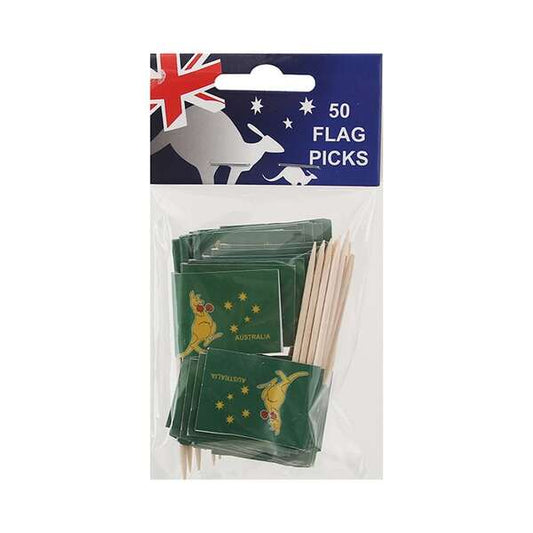 50PK Boxing Kangaroo Flag Picks