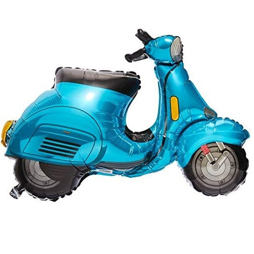 35" (89CM) Foil Balloon Blue Scooter Shape