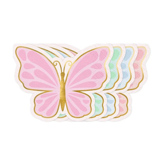 Butterfly Shaped Paper Napkins 32cm