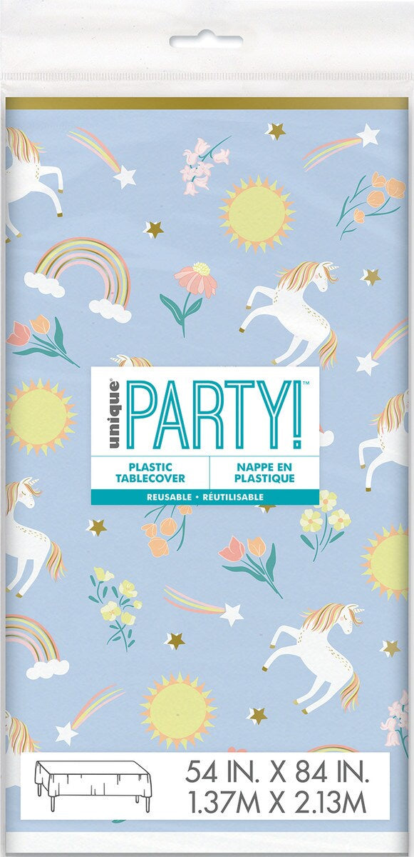 Dainty Unicorn Printed Tablecover 137cm x 213cm (54" x 84")