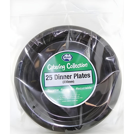 Dinner Plate Black Pack of 20
