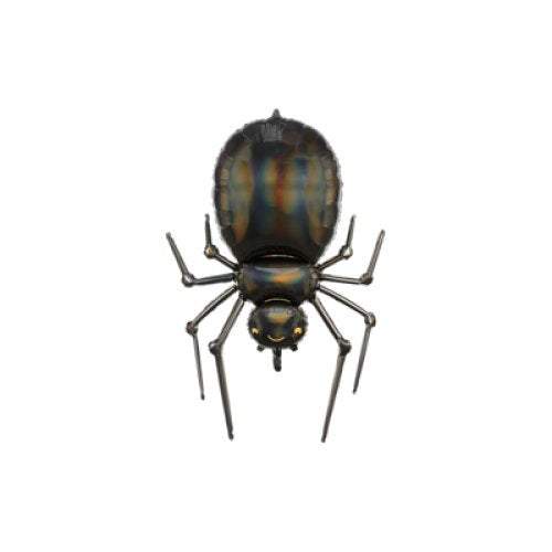 Glossy Black Spider Foil Balloon 60cm x 101cm