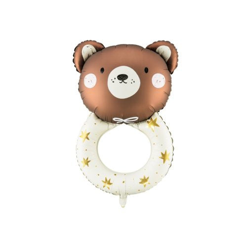 Teddy Bear Rattle Foil Balloon 61x88cm