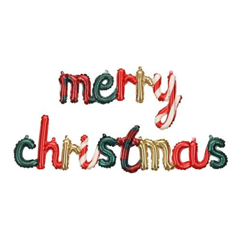 Merry Christmas Script Foil Balloon 143x25cm