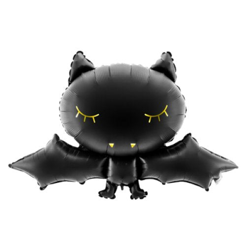 Black Bat Foil Balloon with Gold Detail 80x52cm