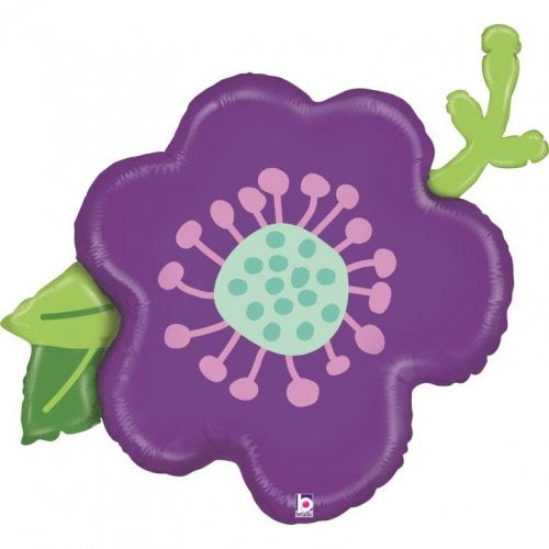 39inch Purple Flower Shape Foil Supershape Balloon