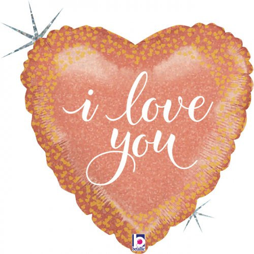 Foil Balloon 18inch(45cm) Rose Gold Love Holographic