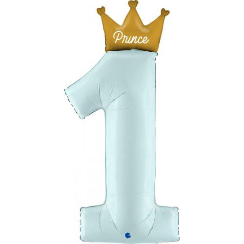 46inch My 1st Birthday Prince Shape P1