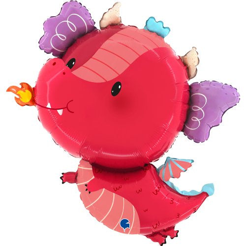 Foil Balloon Supershape 39inch Funny Dragon Pink Shape