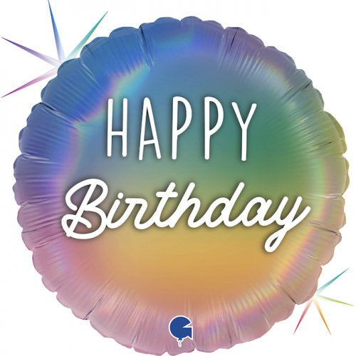 Foil Balloon 18inch(45cm) Pastel Rainbow Happy Birthday