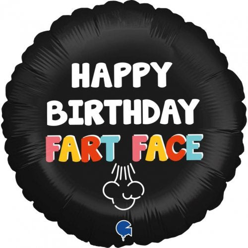 Happy Birthday Fart Face 18'' (45cm) Foil Balloon