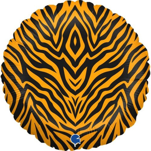 Tiger Striped Round Foil Balloon 18" (45cm)