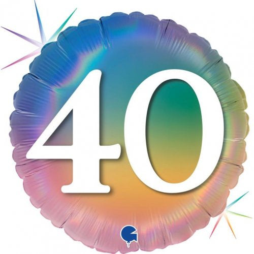 Pastel Rainbow #40 FOIL BALLOON 18" (45CM)