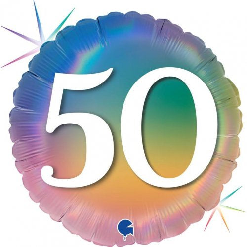 Pastel Rainbow #50 FOIL BALLOON 18" (45CM)