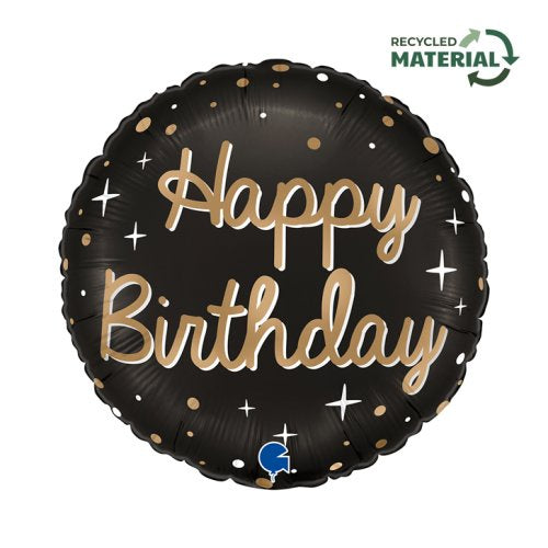 Sparkling Birthday Foil Balloon – 18" (45cm) Round Balloon – Pack of 1