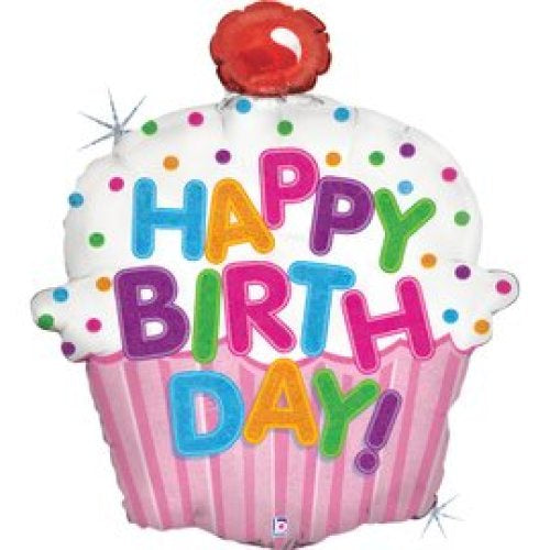 31inch Happy Birthday Cupcake Shape P1